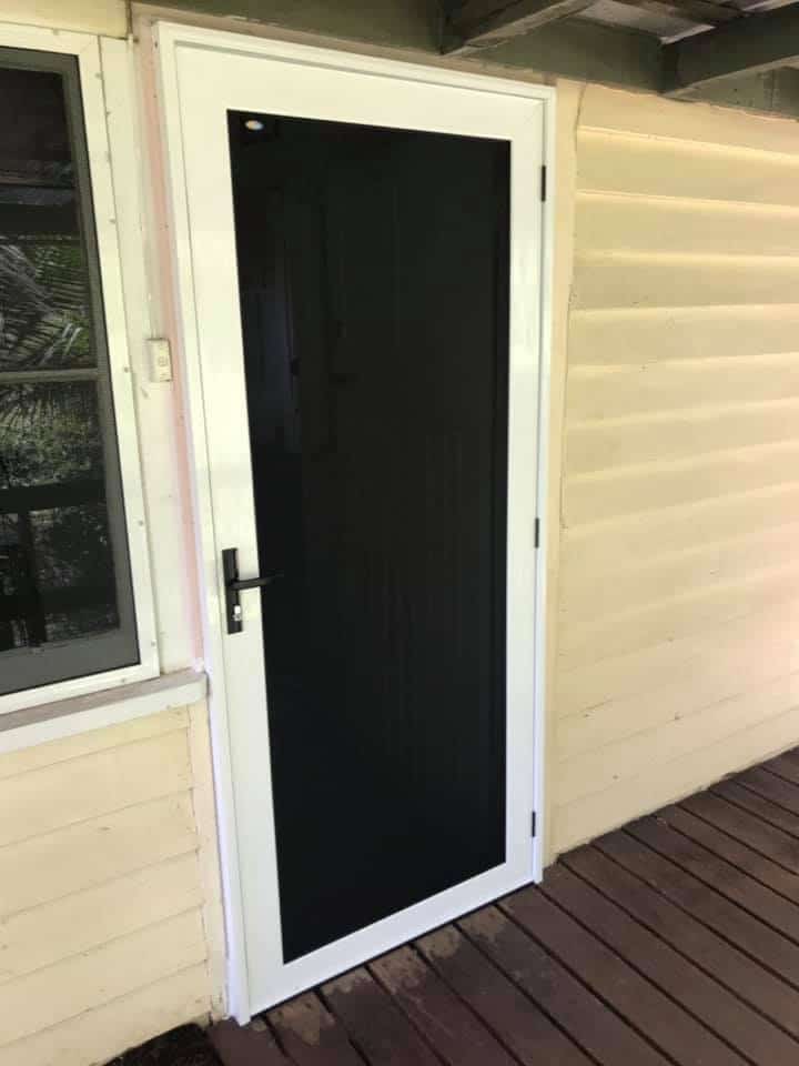 back door of home installed with Crimsafe protection