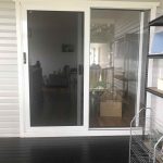 white sliding door with crimsafe mesh - crimsafe ultimate doors toowoomba