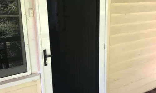 back door of home installed with Crimsafe protection
